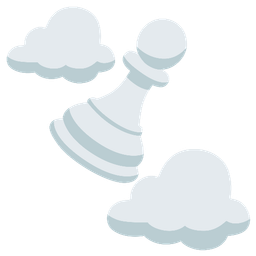 chess pawn and cloud