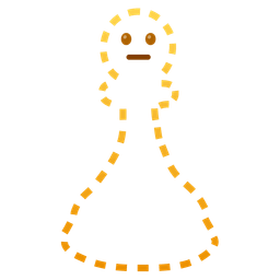 chess pawn and dotted line face