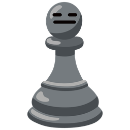 chess pawn and expressionless face
