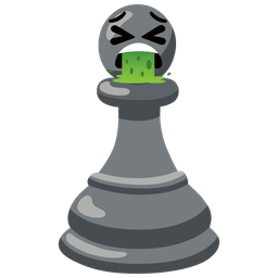 chess pawn and face vomiting