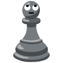 chess pawn and face with rolling eyes