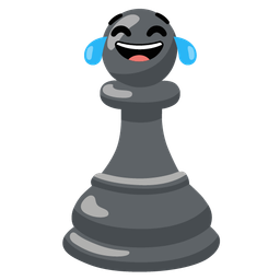 Chess pawn and Face with tears of joy