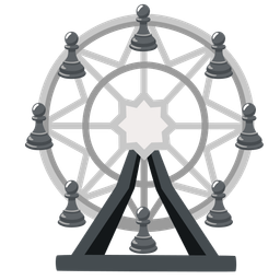 chess pawn and ferris wheel
