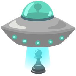 chess pawn and flying saucer
