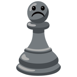 chess pawn and frowning face