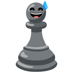 Chess pawn and Grinning face with sweat