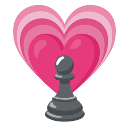 chess pawn and growing heart