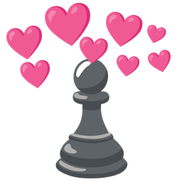chess pawn and heart with arrow