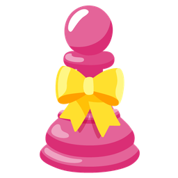 chess pawn and heart with ribbon