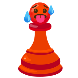 chess pawn and hot face