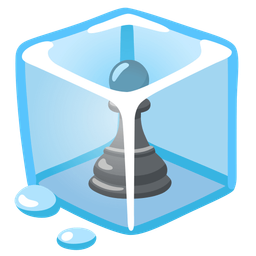 chess pawn and ice