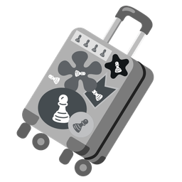 chess pawn and luggage