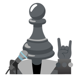 chess pawn and microphone