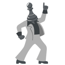 chess pawn and mirror ball