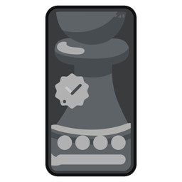 chess pawn and mobile phone