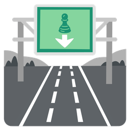 chess pawn and motorway