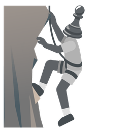 chess pawn and mountain