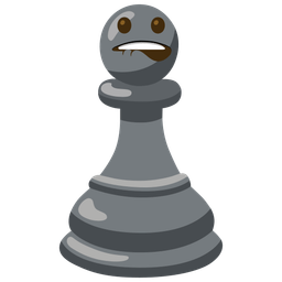 chess pawn and mouth