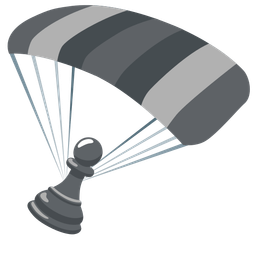 chess pawn and parachute