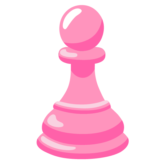 Chess pawn and Pink heart