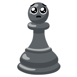 chess pawn and pleading face