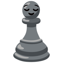 chess pawn and relieved face