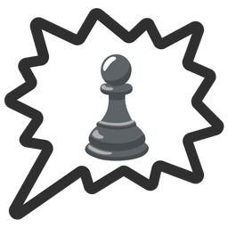 chess pawn and right anger bubble