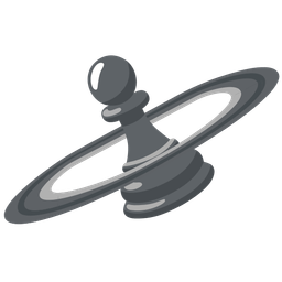 chess pawn and ringed planet