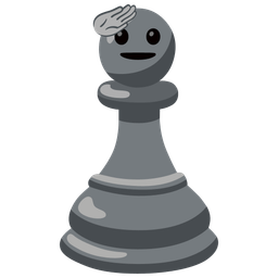 chess pawn and saluting face