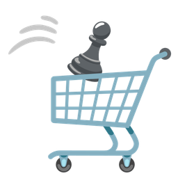 chess pawn and shopping cart