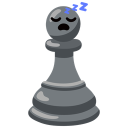 chess pawn and sleeping face