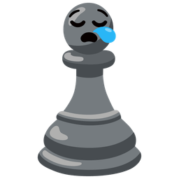 chess pawn and sleepy face