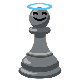 Chess pawn and Smiling face with halo