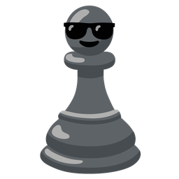 chess pawn and smiling face with sunglasses