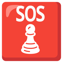 chess pawn and SOS button