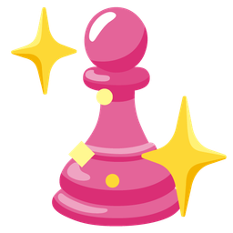 chess pawn and sparkling heart