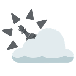 chess pawn and sun behind cloud