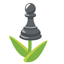 chess pawn and tulip