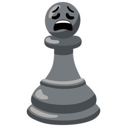 chess pawn and weary face