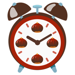 chestnut and alarm clock