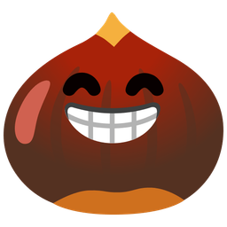 Chestnut and Beaming face with smiling eyes