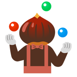 chestnut and clown face