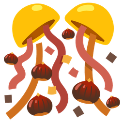 chestnut and confetti ball