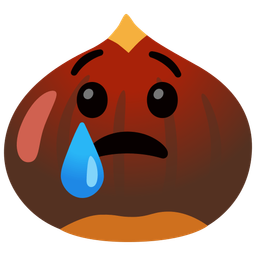 chestnut and crying face