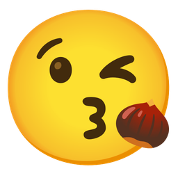 Chestnut and Face blowing a kiss