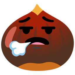 chestnut and face exhaling