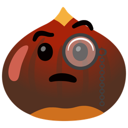 chestnut and face with monocle