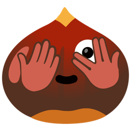 chestnut and face with peeking eye