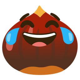 Chestnut and Face with tears of joy