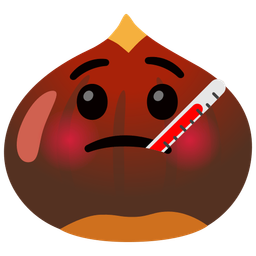 chestnut and face with thermometer